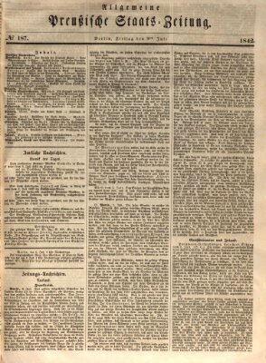 Allgemeine preußische Staats-Zeitung Freitag 8. Juli 1842