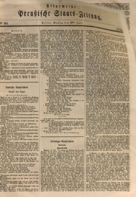 Allgemeine preußische Staats-Zeitung Montag 25. Juli 1842