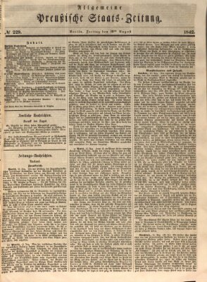 Allgemeine preußische Staats-Zeitung Freitag 19. August 1842