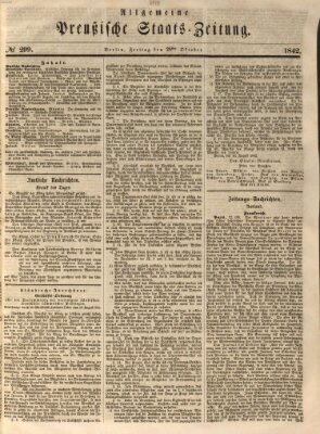 Allgemeine preußische Staats-Zeitung Freitag 28. Oktober 1842