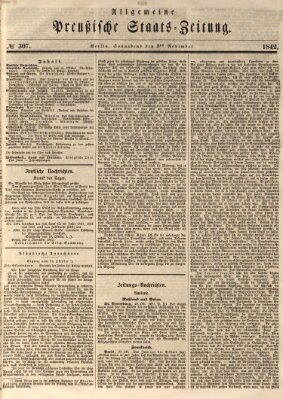 Allgemeine preußische Staats-Zeitung Samstag 5. November 1842