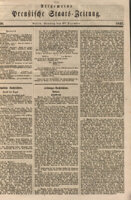 Allgemeine preußische Staats-Zeitung Sonntag 4. Dezember 1842