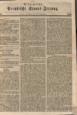 Allgemeine preußische Staats-Zeitung Dienstag 6. Dezember 1842