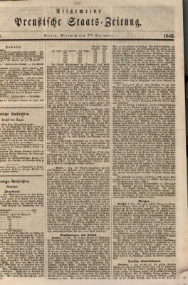 Allgemeine preußische Staats-Zeitung Mittwoch 7. Dezember 1842