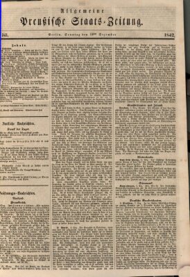 Allgemeine preußische Staats-Zeitung Sonntag 11. Dezember 1842