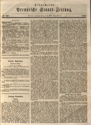 Allgemeine preußische Staats-Zeitung Donnerstag 15. Dezember 1842