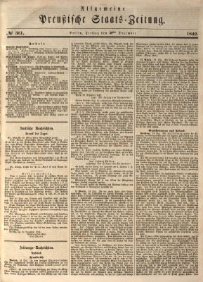 Allgemeine preußische Staats-Zeitung Freitag 30. Dezember 1842