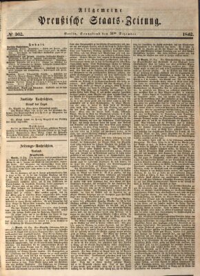 Allgemeine preußische Staats-Zeitung Samstag 31. Dezember 1842