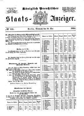 Königlich Preußischer Staats-Anzeiger (Allgemeine preußische Staats-Zeitung) Mittwoch 24. Mai 1854