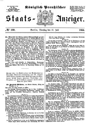 Königlich Preußischer Staats-Anzeiger (Allgemeine preußische Staats-Zeitung) Dienstag 11. Juli 1854