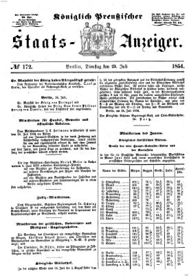 Königlich Preußischer Staats-Anzeiger (Allgemeine preußische Staats-Zeitung) Dienstag 25. Juli 1854