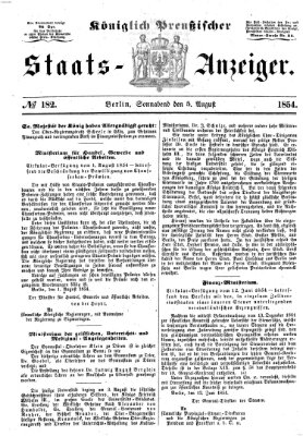 Königlich Preußischer Staats-Anzeiger (Allgemeine preußische Staats-Zeitung) Samstag 5. August 1854