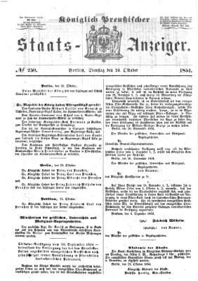 Königlich Preußischer Staats-Anzeiger (Allgemeine preußische Staats-Zeitung) Dienstag 24. Oktober 1854