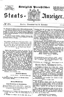 Königlich Preußischer Staats-Anzeiger (Allgemeine preußische Staats-Zeitung) Samstag 25. November 1854