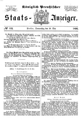 Königlich Preußischer Staats-Anzeiger (Allgemeine preußische Staats-Zeitung) Donnerstag 15. Mai 1856
