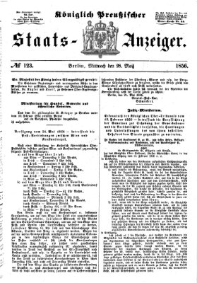 Königlich Preußischer Staats-Anzeiger (Allgemeine preußische Staats-Zeitung) Mittwoch 28. Mai 1856