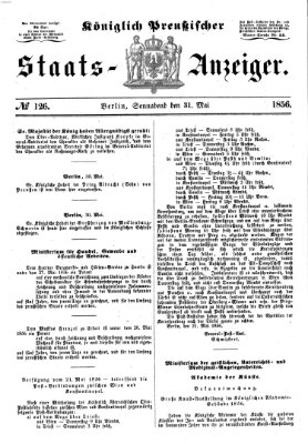 Königlich Preußischer Staats-Anzeiger (Allgemeine preußische Staats-Zeitung) Samstag 31. Mai 1856