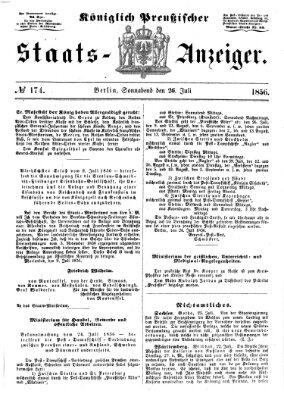 Königlich Preußischer Staats-Anzeiger (Allgemeine preußische Staats-Zeitung) Samstag 26. Juli 1856