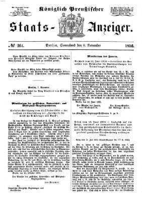 Königlich Preußischer Staats-Anzeiger (Allgemeine preußische Staats-Zeitung) Samstag 8. November 1856