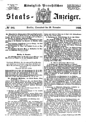 Königlich Preußischer Staats-Anzeiger (Allgemeine preußische Staats-Zeitung) Samstag 29. November 1856