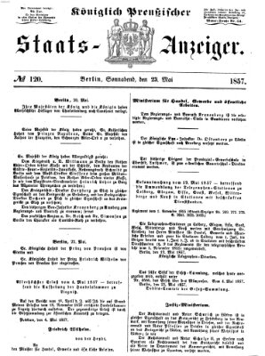 Königlich Preußischer Staats-Anzeiger (Allgemeine preußische Staats-Zeitung) Samstag 23. Mai 1857