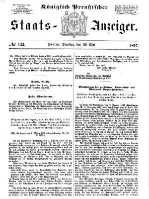 Königlich Preußischer Staats-Anzeiger (Allgemeine preußische Staats-Zeitung) Dienstag 26. Mai 1857