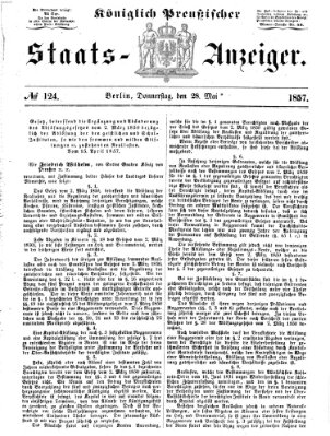 Königlich Preußischer Staats-Anzeiger (Allgemeine preußische Staats-Zeitung) Donnerstag 28. Mai 1857