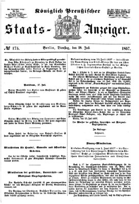 Königlich Preußischer Staats-Anzeiger (Allgemeine preußische Staats-Zeitung) Dienstag 28. Juli 1857