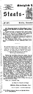 Königlich Preußischer Staats-Anzeiger (Allgemeine preußische Staats-Zeitung) Samstag 27. November 1858