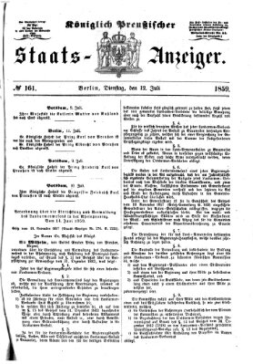 Königlich Preußischer Staats-Anzeiger (Allgemeine preußische Staats-Zeitung) Dienstag 12. Juli 1859