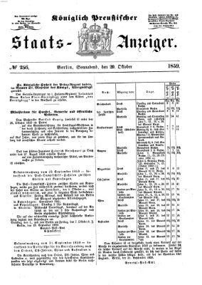 Königlich Preußischer Staats-Anzeiger (Allgemeine preußische Staats-Zeitung) Samstag 29. Oktober 1859