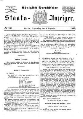 Königlich Preußischer Staats-Anzeiger (Allgemeine preußische Staats-Zeitung) Donnerstag 8. Dezember 1859