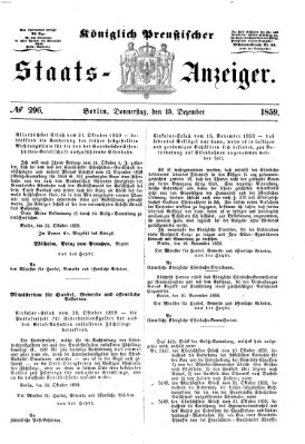 Königlich Preußischer Staats-Anzeiger (Allgemeine preußische Staats-Zeitung) Donnerstag 15. Dezember 1859