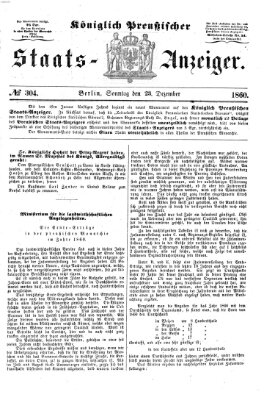 Königlich Preußischer Staats-Anzeiger (Allgemeine preußische Staats-Zeitung) Sonntag 23. Dezember 1860