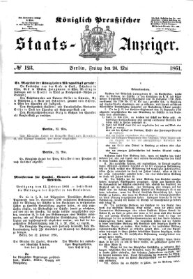 Königlich Preußischer Staats-Anzeiger (Allgemeine preußische Staats-Zeitung) Freitag 24. Mai 1861