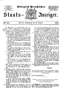 Königlich Preußischer Staats-Anzeiger (Allgemeine preußische Staats-Zeitung) Samstag 19. Oktober 1861