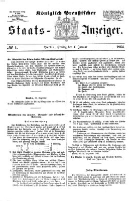 Königlich Preußischer Staats-Anzeiger (Allgemeine preußische Staats-Zeitung) Freitag 1. Januar 1864