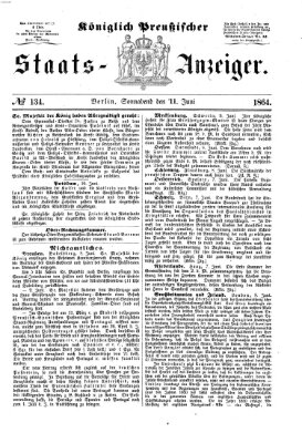 Königlich Preußischer Staats-Anzeiger (Allgemeine preußische Staats-Zeitung) Samstag 11. Juni 1864