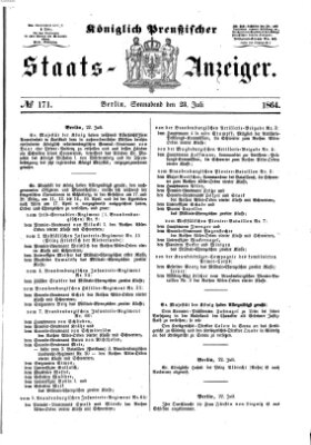 Königlich Preußischer Staats-Anzeiger (Allgemeine preußische Staats-Zeitung) Samstag 23. Juli 1864