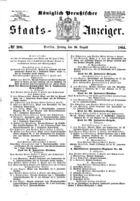 Königlich Preußischer Staats-Anzeiger (Allgemeine preußische Staats-Zeitung) Freitag 26. August 1864