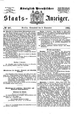 Königlich Preußischer Staats-Anzeiger (Allgemeine preußische Staats-Zeitung) Samstag 3. September 1864