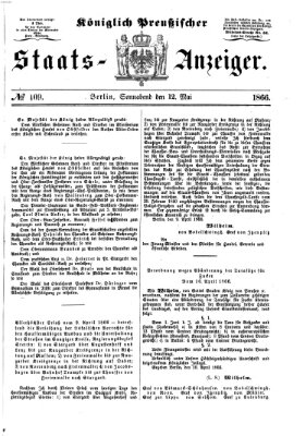 Königlich Preußischer Staats-Anzeiger (Allgemeine preußische Staats-Zeitung) Samstag 12. Mai 1866