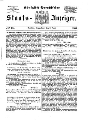 Königlich Preußischer Staats-Anzeiger (Allgemeine preußische Staats-Zeitung) Samstag 9. Juni 1866