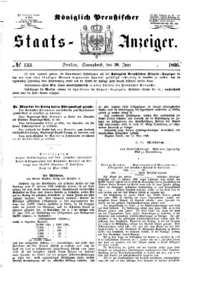 Königlich Preußischer Staats-Anzeiger (Allgemeine preußische Staats-Zeitung) Samstag 30. Juni 1866