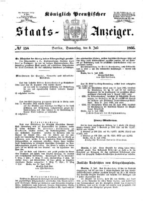 Königlich Preußischer Staats-Anzeiger (Allgemeine preußische Staats-Zeitung) Donnerstag 5. Juli 1866