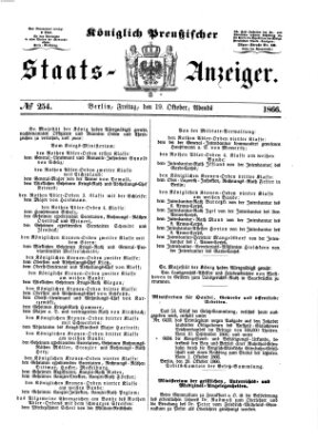 Königlich Preußischer Staats-Anzeiger (Allgemeine preußische Staats-Zeitung) Freitag 19. Oktober 1866