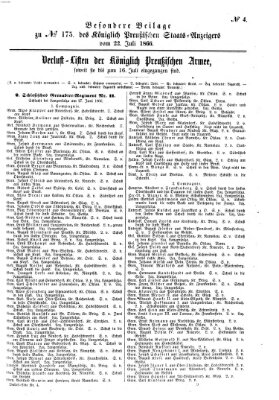 Königlich Preußischer Staats-Anzeiger (Allgemeine preußische Staats-Zeitung) Sonntag 22. Juli 1866