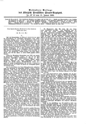 Königlich Preußischer Staats-Anzeiger (Allgemeine preußische Staats-Zeitung) Samstag 25. Januar 1868