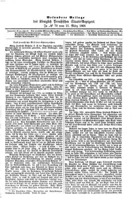 Königlich Preußischer Staats-Anzeiger (Allgemeine preußische Staats-Zeitung) Samstag 21. März 1868