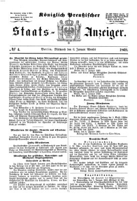 Königlich Preußischer Staats-Anzeiger (Allgemeine preußische Staats-Zeitung) Mittwoch 6. Januar 1869